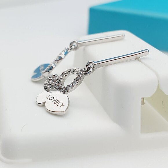 "925 Sterling Silver CZ Beautiful Lovely Earrings for Women, 1USPAR4259 - Picture 2 of 11